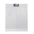 custom plastic bag hook frosted header packaging bag